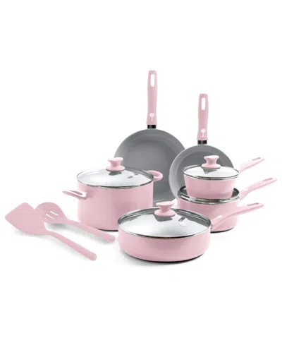 Greenpan Dover Ceramic Nonstick 12-piece Cookware Set In Pink