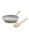 Greenpan Dover Ceramic Nonstick 7" Frypan With Spatula In Neutral