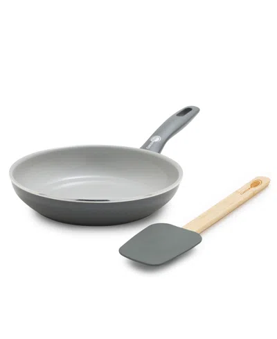 Greenpan Dover Ceramic Nonstick 8" Frypan With Spatula In Gray