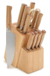 Greenpan Elite 13-piece Knife Block Set In Brown