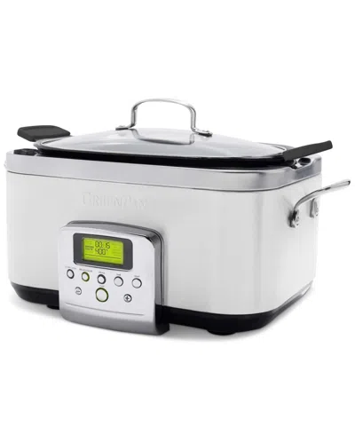 Greenpan Elite 18.9" Slow Cooker In Cloud Cream