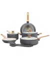 Greenpan Essence Ceramic Cookware Set In Grey