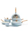Greenpan Essence Ceramic Nonstick 10-piece Cookware Set In Blue Haze