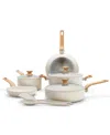 Greenpan Essence Ceramic Nonstick 10-piece Cookware Set In Cream