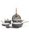 Greenpan Essence Ceramic Cookware Set In Gray