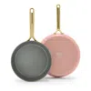 Greenpan Gp5 Champagne Healthy Ceramic Nonstick 2-pack Frypan Set In Dusty Rose