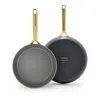 Greenpan Gp5 Champagne Ceramic Non-stick 9.5 & 11 Fryapn Set - 100% Exclusive In Slate
