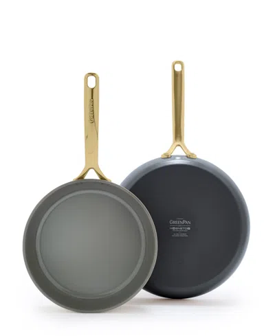 Greenpan Gp5 Champagne Healthy Ceramic Nonstick 2-pack Frypan Set In Slate