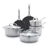 Greenpan Gp5 Stainless Steel 10 Piece Cookware Set In Metallic