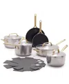 Greenpan Gp5 Stainless Steel 13-piece Cookware Set In Metallic