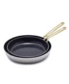 Greenpan Gp5 Stainless Steel 2-piece Frypan Set In Silver