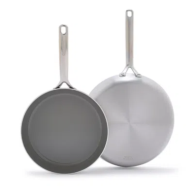 Greenpan Gp5 Stainless Steel 9.5 & 11 Frypan Set In Metallic