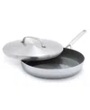 Greenpan Gp5 Stainless Steel Healthy Ceramic Nonstick Covered 12" Fry Pan In Stainless Steel