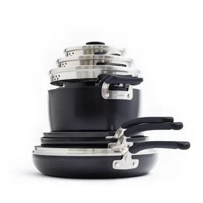 Greenpan Levels Essential 13 Piece Nonstick Cookware Set W/magneto In Black