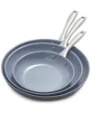 Greenpan Lima 3pc Frypan Set
