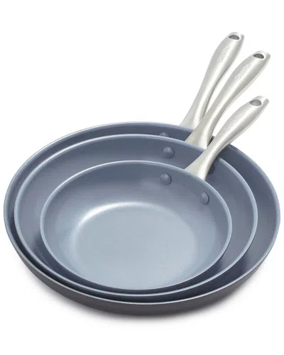 Greenpan Lima 3pc Frypan Set In Black