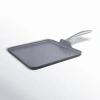 Greenpan Lima Healthy Ceramic Nonstick Hard-anodized Rectangular Griddle In Silver;gray