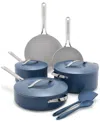 Greenpan Nova 10-piece Ceramic Nonstick Cookware Set In Blue Nova