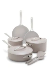 Greenpan Nova 10-piece Ceramic Nonstick Cookware Set In Grey