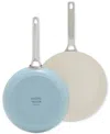 Greenpan Padova Pro 8" & 10" 2-piece Frypan Set In Blue