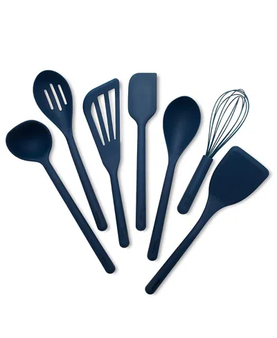 Greenpan Platinum Silicone Cooking Tools, Set Of 7 In Blue