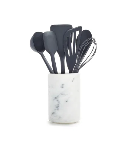 Greenpan Platinum Silicone Cooking Tools With Crock, Set Of 7 In Gray