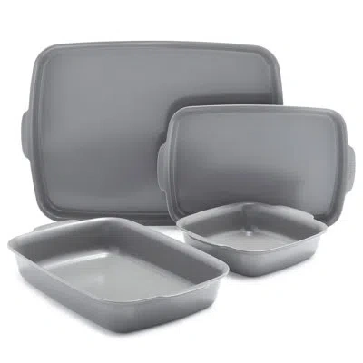 Greenpan Premiere Healthy Ceramic Nonstick 4-piece Warp-free Bakeware Set In Gray
