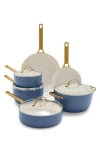Greenpan Reserve 10-piece Ceramic Nonstick Pan Set In Ocean