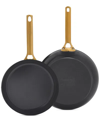 Greenpan Reserve 2-pack 10" And 12" Frypan Set In Black