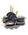Greenpan Reserve Black Healthy Ceramic Nonstick 16-piece Cookware Set In Black