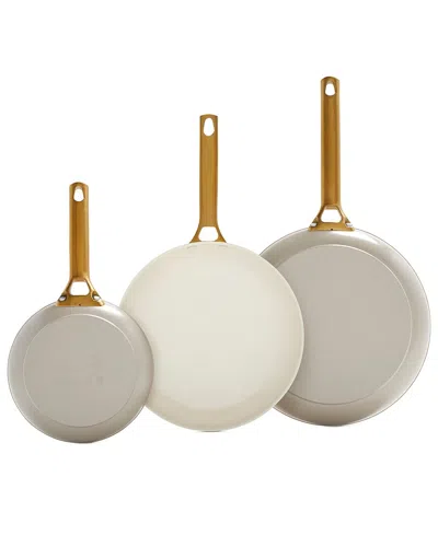 Greenpan Reserve Hard Anodized Healthy Ceramic Nonstick 8 10 & 12 3pc Frying Pan Skillet Set In Brown