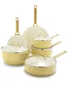 Greenpan Reserve Healthy Ceramic Nonstick 10pc Cookware Set In Yellow