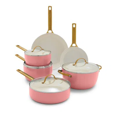 Greenpan Reserve Healthy Ceramic Nonstick Cookware, Set Of 10 In Coral