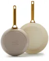 Greenpan Reserve Healthy Ceramic Nonstock 2pc Frying Pan Set In Brown