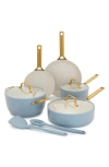 Greenpan Reserve Pro 10-piece Ceramic Nonstick Cookware Set In Blue