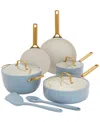 Greenpan Reserve Pro 10-piece Nonstick Cookware Set In Blue