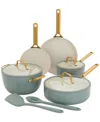 Greenpan Reserve Pro 10-piece Nonstick Cookware Set In Green