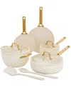 Greenpan Reserve Pro 10-piece Nonstick Cookware Set In White