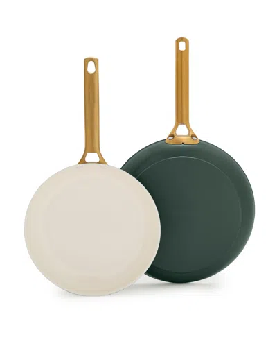 Greenpan Reserve Pro Cream Ceramic Nonstick 10" And 12" Frypan Set In Multi