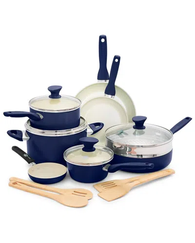 Greenpan Rio 16pc Cookware Set In Blue