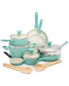 Greenpan Rio 16pc Cookware Set In Blue