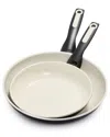 Greenpan Rio 8in & 10in Frypan Set In Black