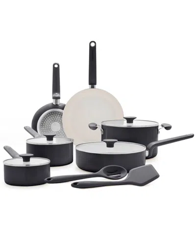 Greenpan Rio Advanced Diamond-infused Ceramic 12-piece Cookware Set In Black