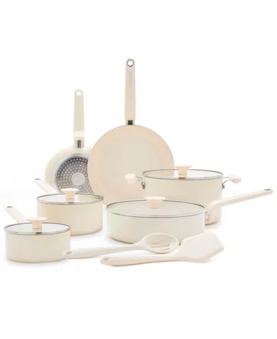 Greenpan Rio Advanced Diamond-infused Ceramic 12-piece Cookware Set In Cream