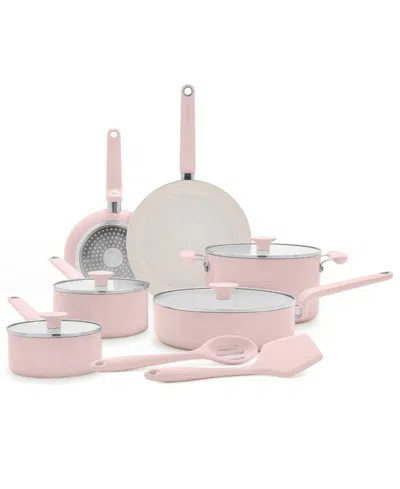 Greenpan Rio Advanced Diamond-infused Ceramic 12-piece Cookware Set In Pink