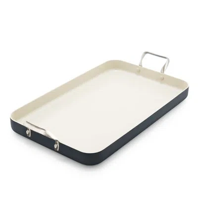 Greenpan Rio Healthy Ceramic Nonstick, 18" X 11" Double Burner Griddle Pan In Black