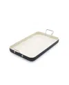 Greenpan Rio Healthy Ceramic Nonstick 18" X 11" Double Burner Griddle Pan In Black