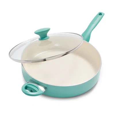 Greenpan Rio Healthy Ceramic Nonstick 5qt Saute Pan With Lid In Turquoise