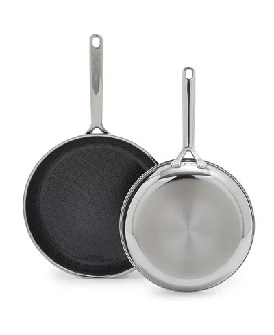 Greenpan Spectra Thermobond Hybrid Frypans, Set Of 2 In Silver