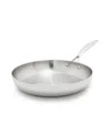 Greenpan Stainless Steel 12" Valencia Pro Uncoated Frypan In Silver